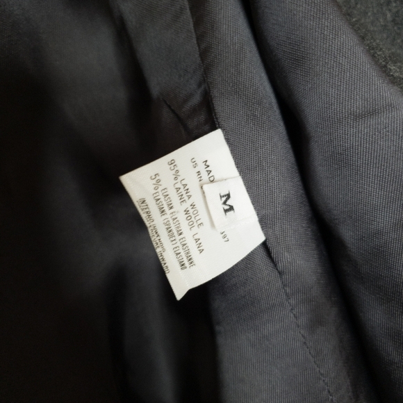 Sisley Grey Wool Zippered Classic Blazer Jacket - Picture 9 of 11